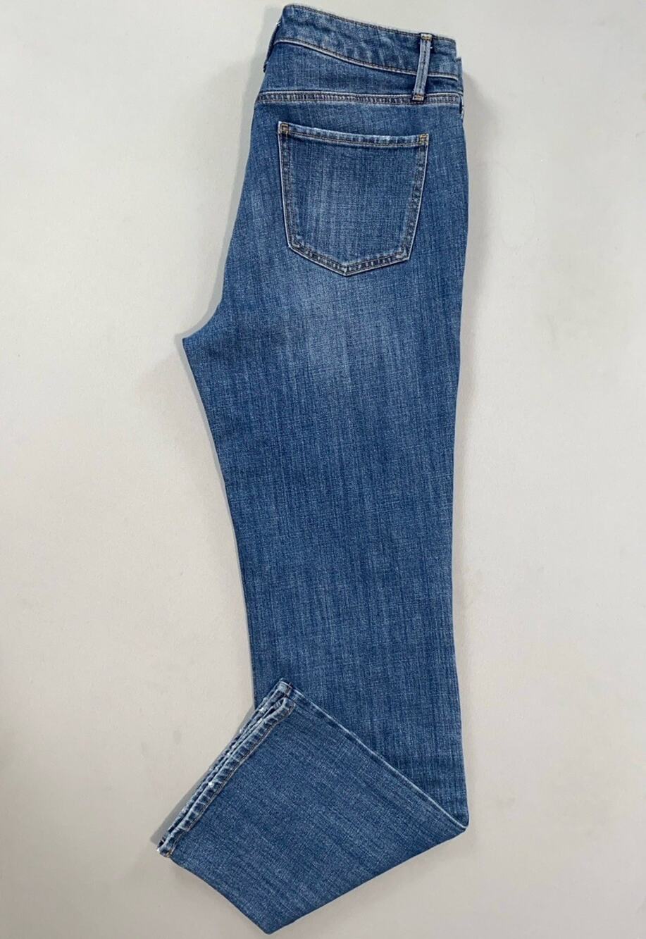 Talbots 5-Pocket Stretch Denim 'Barely Boot' Jeans. Medium Wash, Women's 8. GUC!